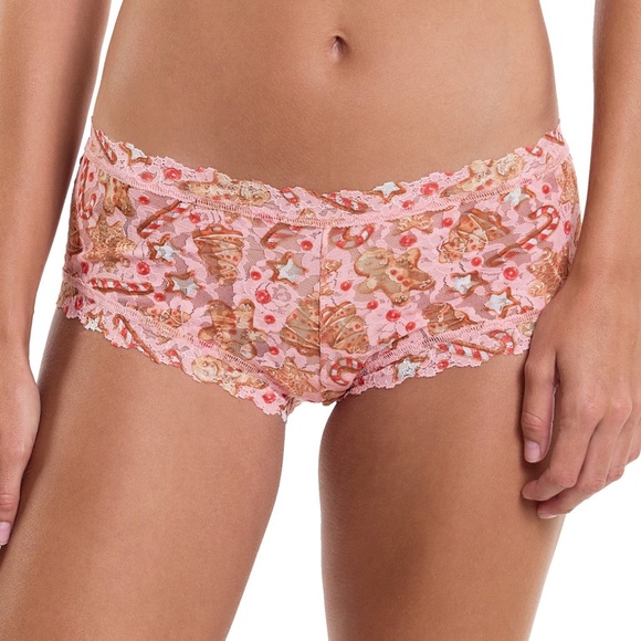 Hanky Panky Printed Signature Lace Boyshort Gingerbread - Picture 1 of 7